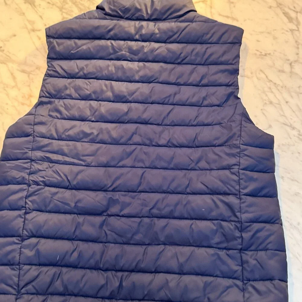 Lands End Boys Navy Blue Down Puffer Vest Size 8 Kids Winter Outerwear